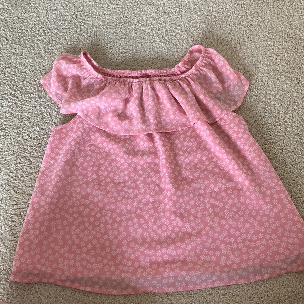 Abercrombie kid’s 13/14 pink floral blouse.